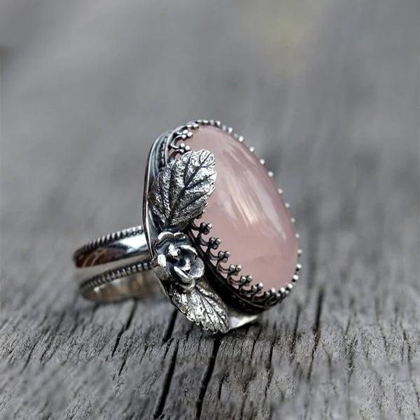 Bague en Cristal Rose Rétro