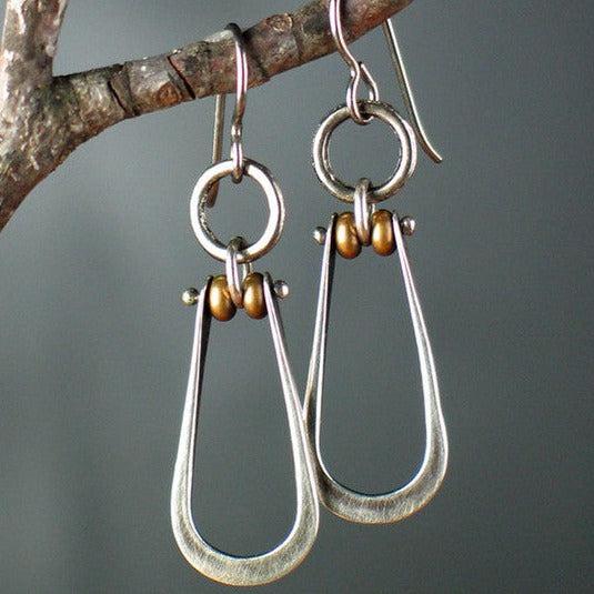 Boucles d'oreilles pendantes en argent vintage