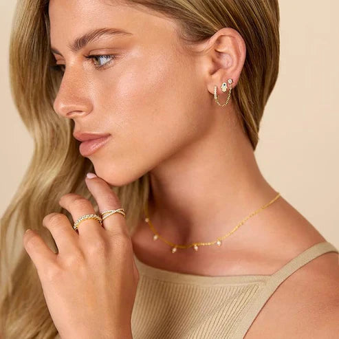 Boucles d'oreilles Adella en chaîne