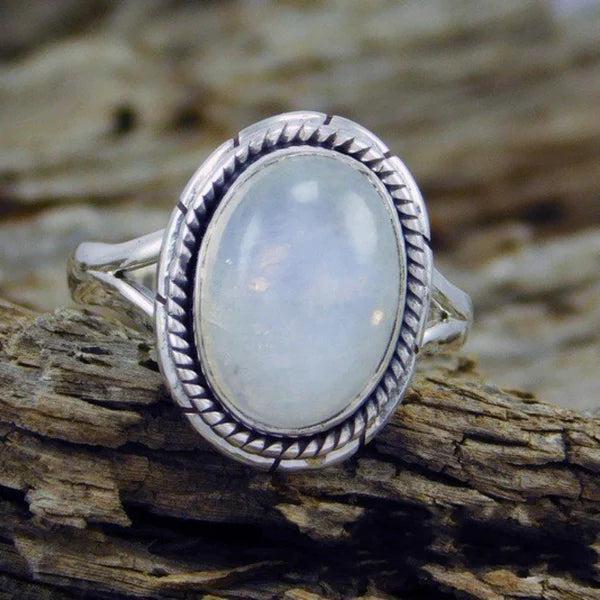 Bague en Chalcedoine Aqua