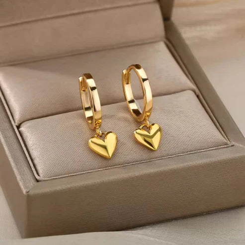 Boucles d'oreilles Cœurs d'Or