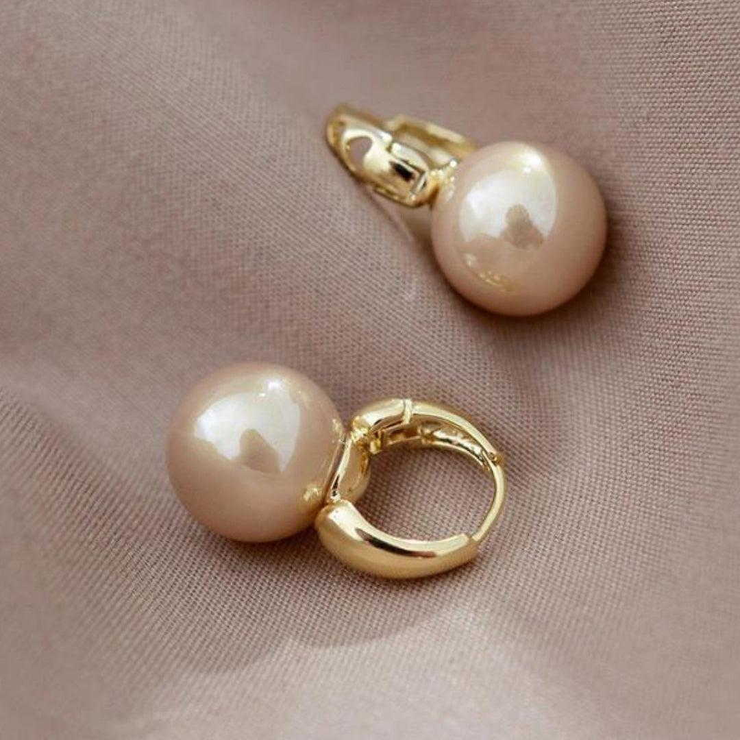 Boucles d'oreilles en perles plaquées or