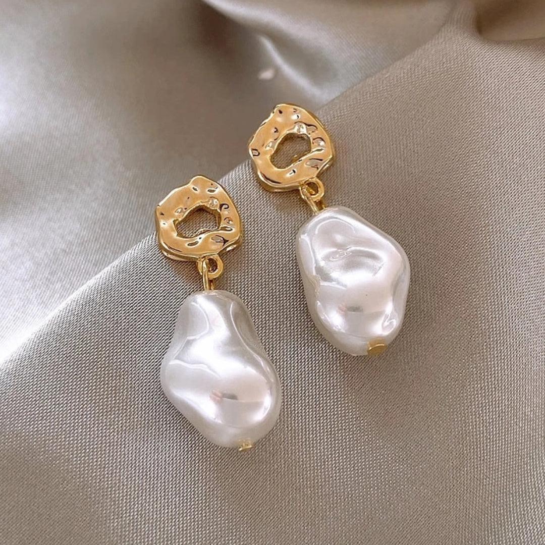 Boucles d'oreilles en perles bohèmes en or