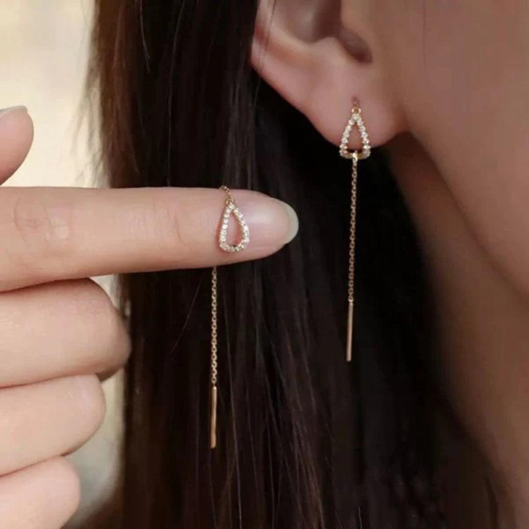 Boucles d'oreilles pendantes brillantes