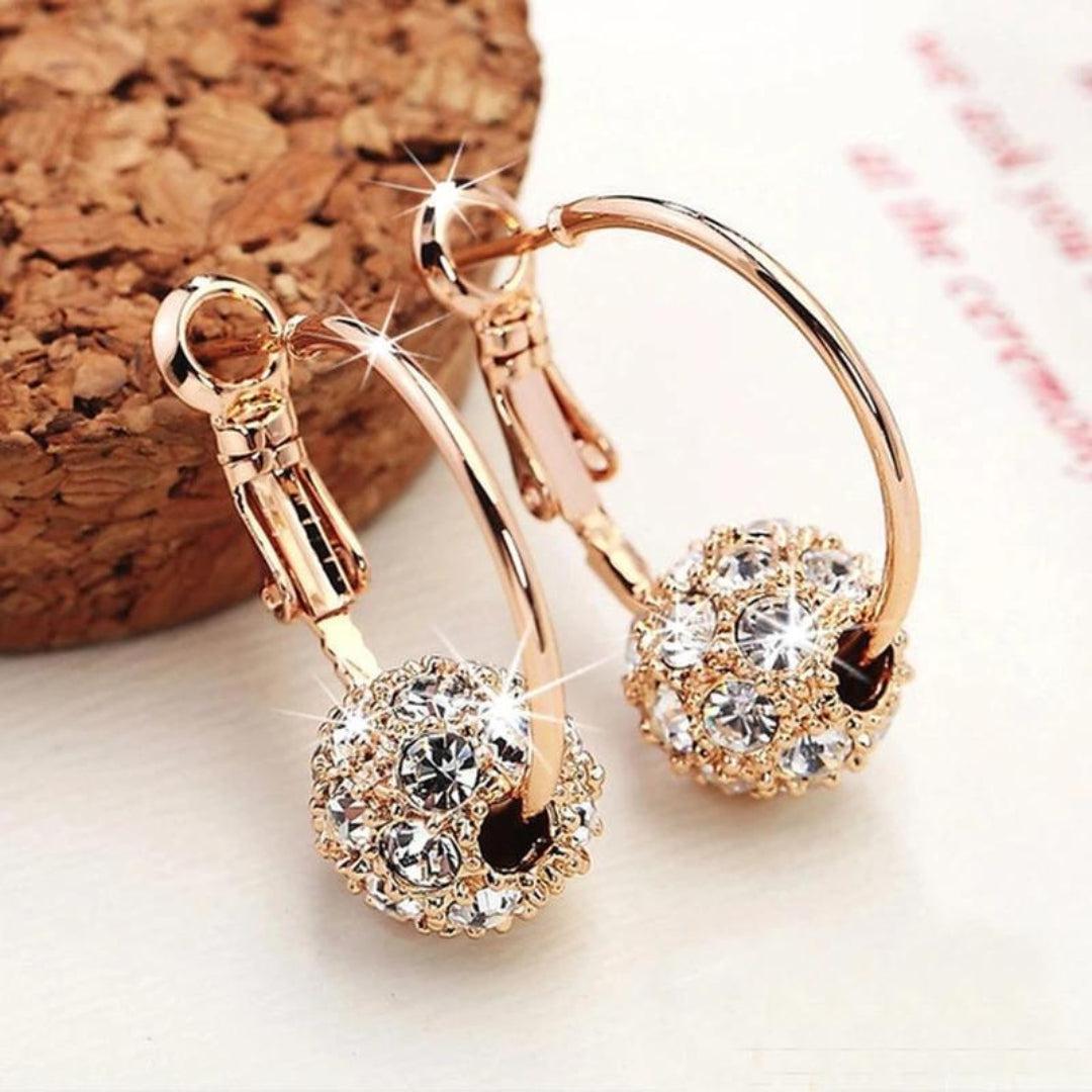 Boucles d'oreilles en or scintillant