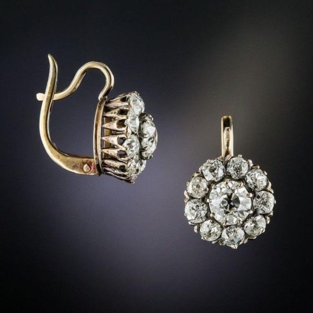 Boucles d'oreilles Vintage Edelstein en Or