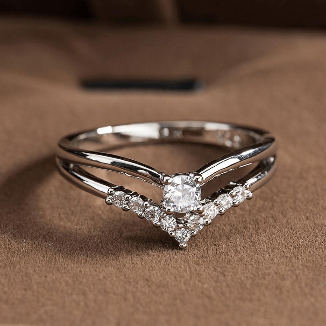 Bague Brillante en Argent Sterling Élégante