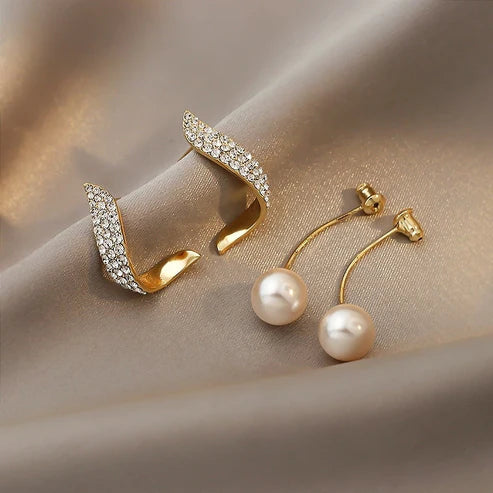 Boucles d'oreilles en perles dorées