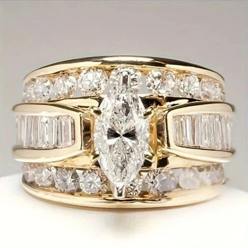 Bague Dorée Brillante