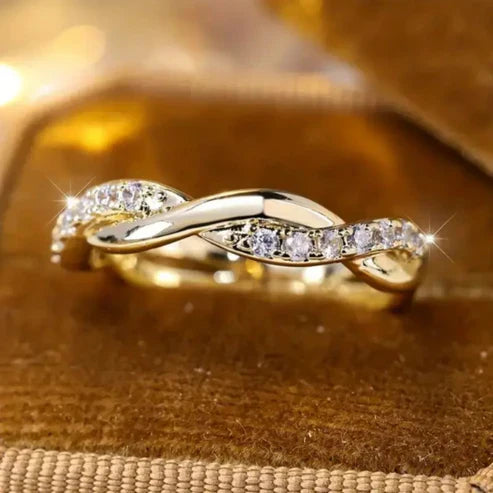 Bague en Or Tressé Brillant