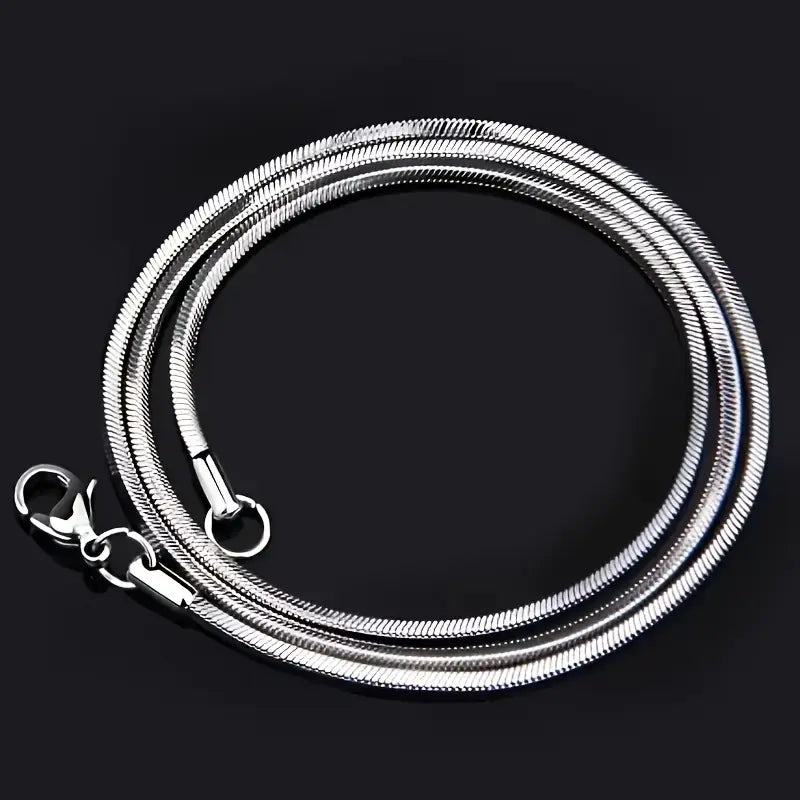 Collier en Acier Inoxydable Style Mode avec Chaîne Serpentine