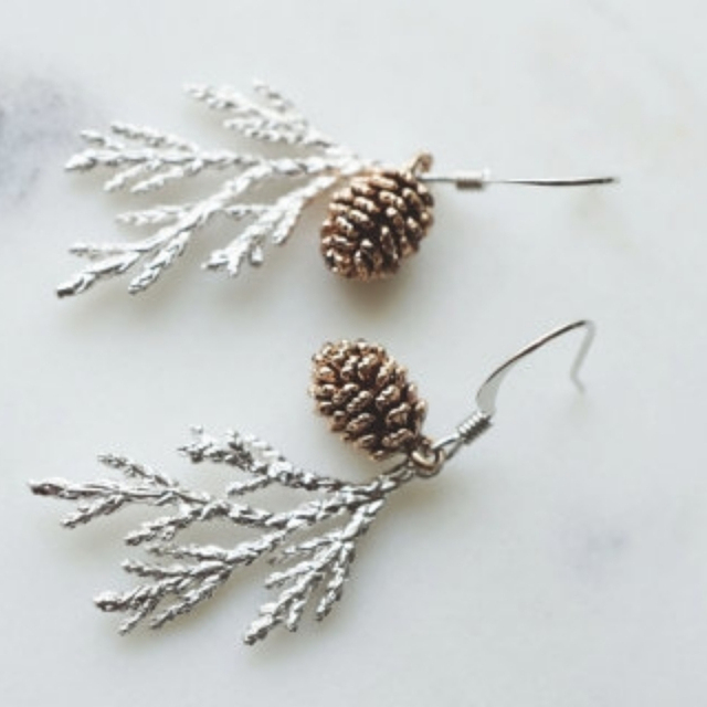 Boucles d'oreilles Vintage Nature en Argent