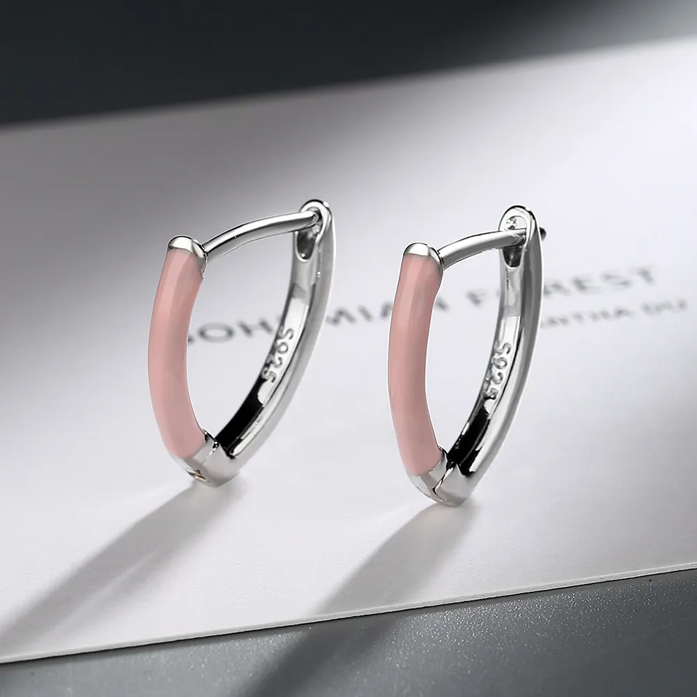 Boucles d'oreilles élégantes en argent rose