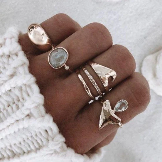 Pack de Bagues en Argent Vintage