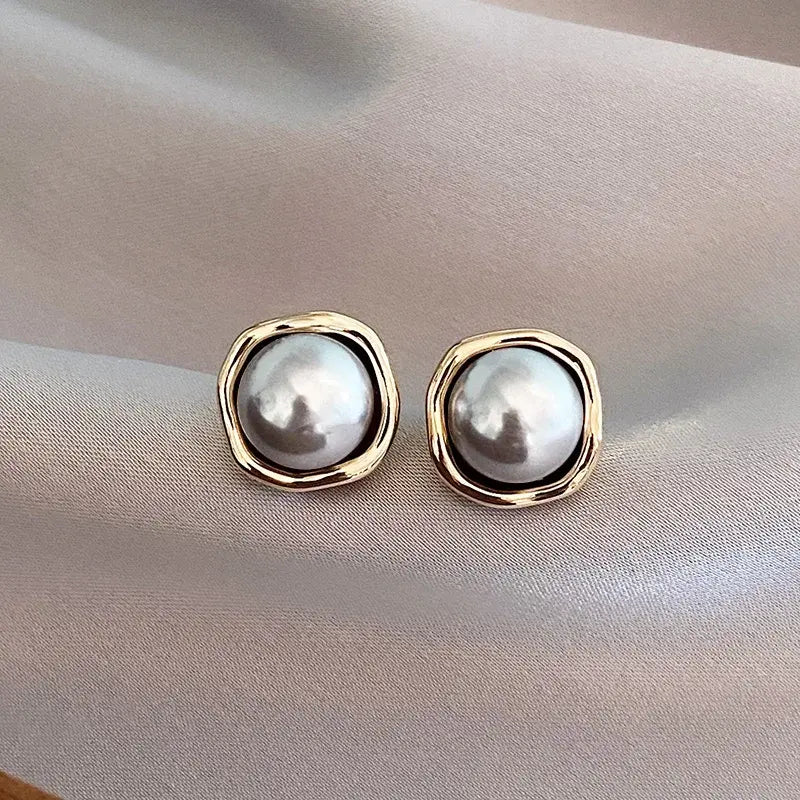 Boucles d'oreilles en perles dorées
