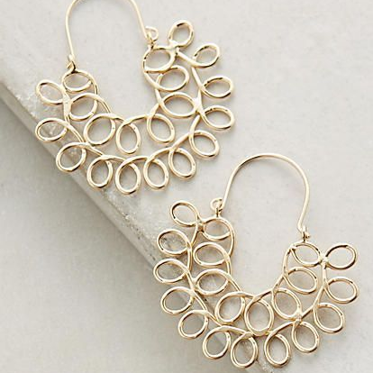 Boucles d'oreilles Mandala Creux Dorées Vintage