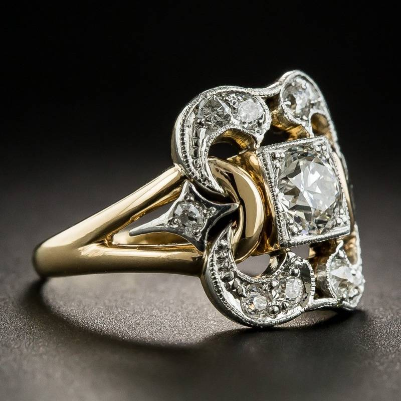 Bague en Zirconia Vintage en Or