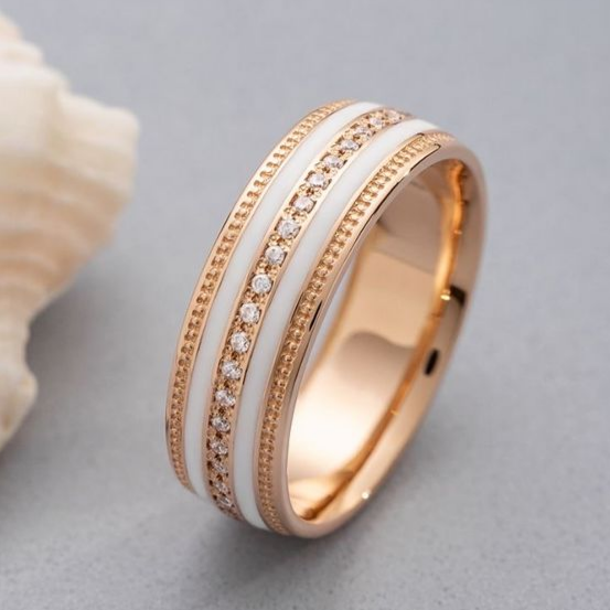 Bague Vintage Or et Blanc