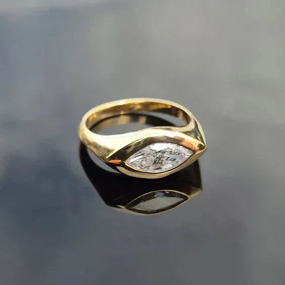 Bague en Or avec Zirconia Vintage