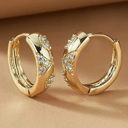 Boucles d'oreilles créoles Éclats d'or