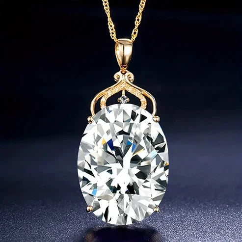 Collier en Verre Blanc et Or