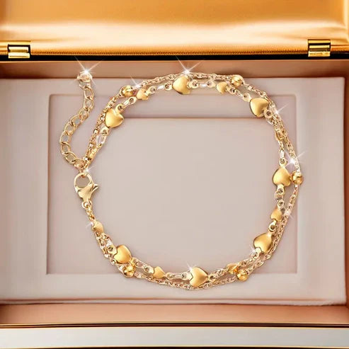 Bracelet Éclatant Cœur Doré