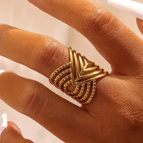 Bague en or à motif