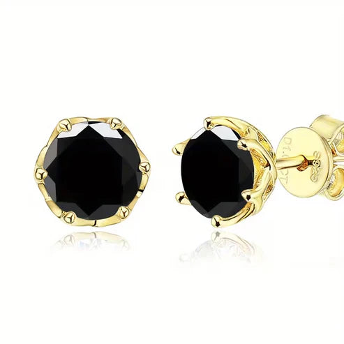 Boucles d'oreilles en agate mousse rondes