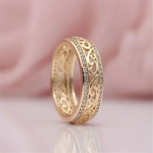 Bague en or creux brillant