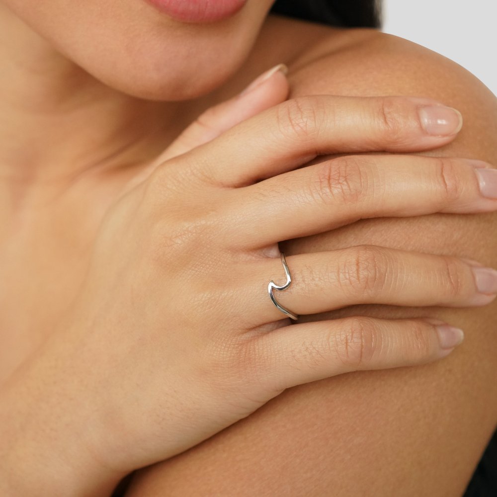 Bague Ouverte Minimaliste en Argent