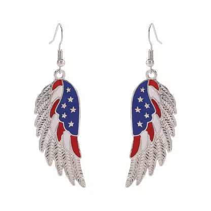 Boucles d'oreilles pendantes des Ailes de la Liberté Éternelle