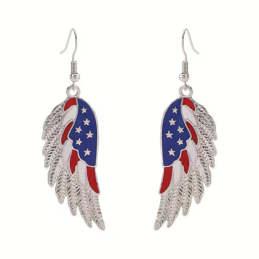 Boucles d'oreilles pendantes des Ailes de la Liberté Éternelle
