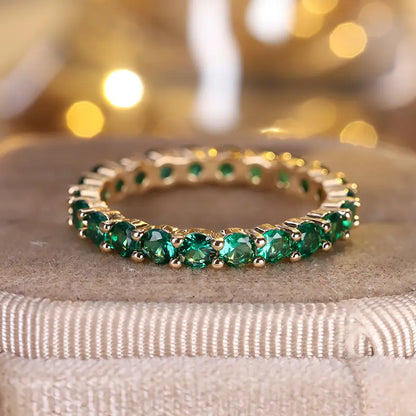 Bague Éternité Émeraude en Or