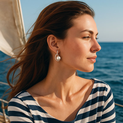 Lorelei | Boucles d'oreilles à boutons avec perle