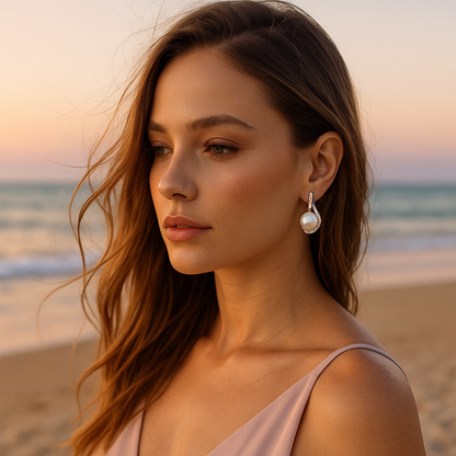 Lorelei | Boucles d'oreilles à boutons avec perle