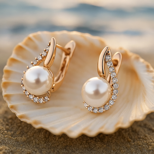 Lorelei | Boucles d'oreilles à boutons avec perle