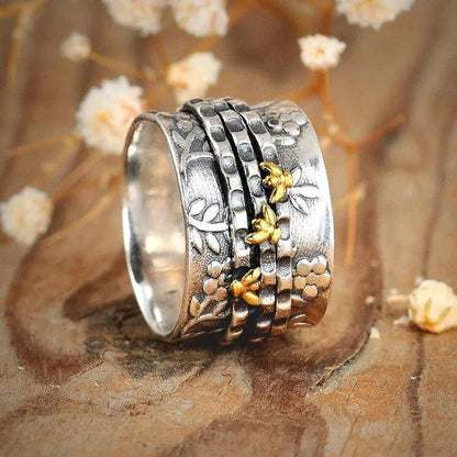 Bague Petite Abeille Fleurie
