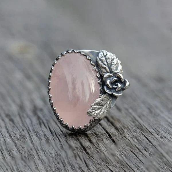 Bague en Cristal Rose Rétro