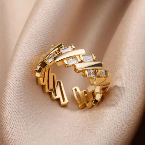 Bague en Or Ajustable à Forme Irrégulière