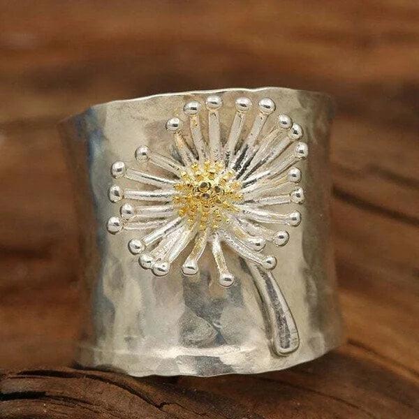 Bague Large Bande Marguerite
