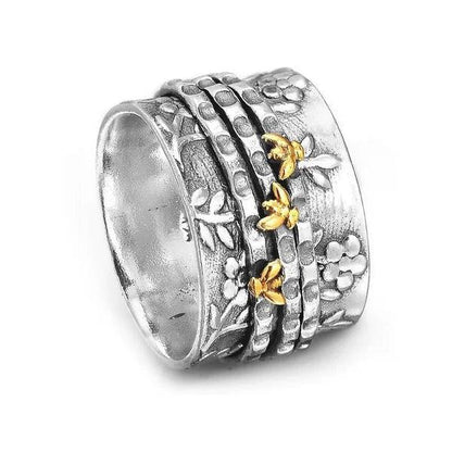 Bague Petite Abeille Fleurie
