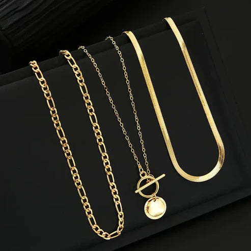 Collier superposé à pièces texturées Savira