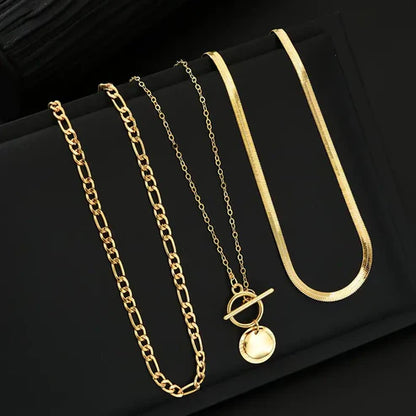 Collier superposé à pièces texturées Savira