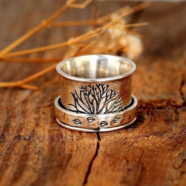 Bague de Méditation Spinner Arbre de Vie