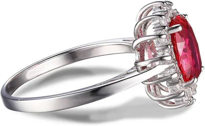 Bague Halo Ruby Classique