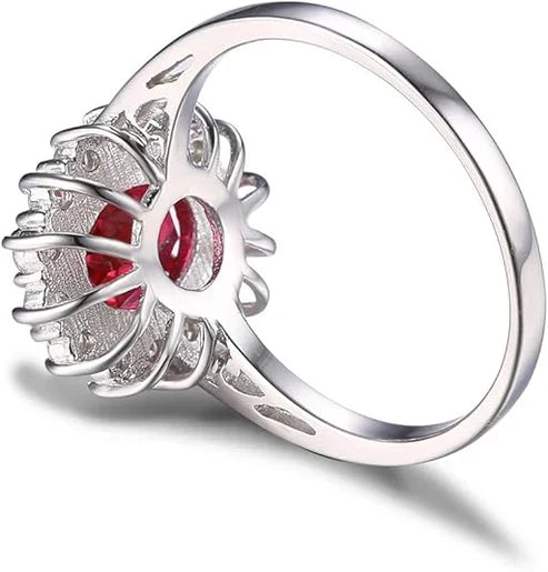 Bague Halo Ruby Classique