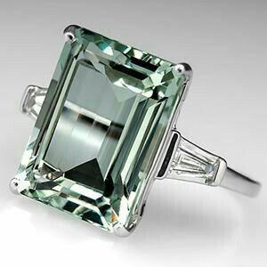 Bague en Cristal Turquoise Vintage