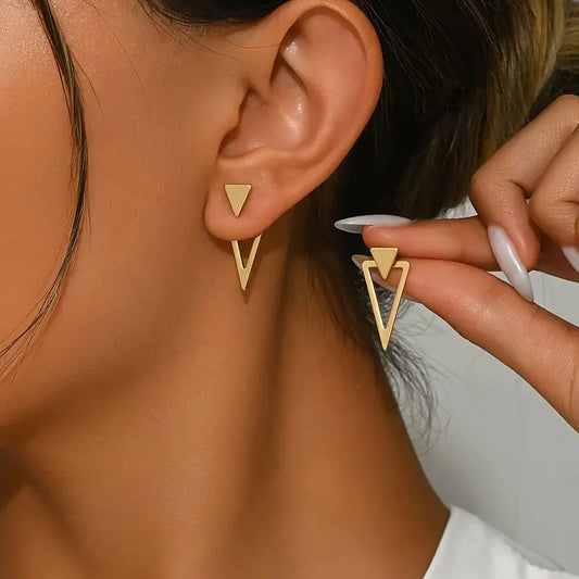Boucles d'oreilles design triangle