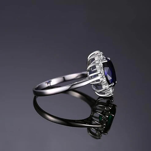 Bague Halo Saphir Classique
