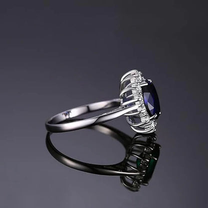 Bague Halo Saphir Classique